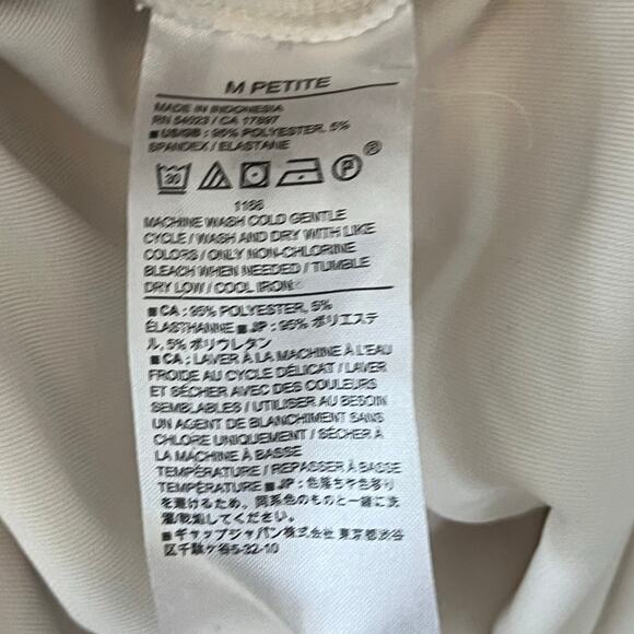 Women's Banana Republic White Wrap Bodysuit Shirt Blouse Size Med Petite - Picture 4 of 4